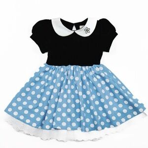 Taylor Joelle Vintage Minnie Mouse twirl dress- blue polkadot *RETIRED* HTF 2T